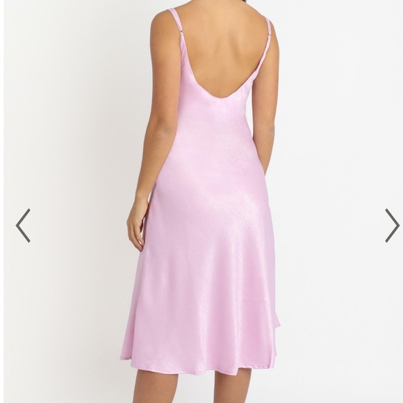 SHOWPO Midi Satin Slip Dress “Toss The Dice Dress” Size 2 in Lilac - Picture 3 of 6